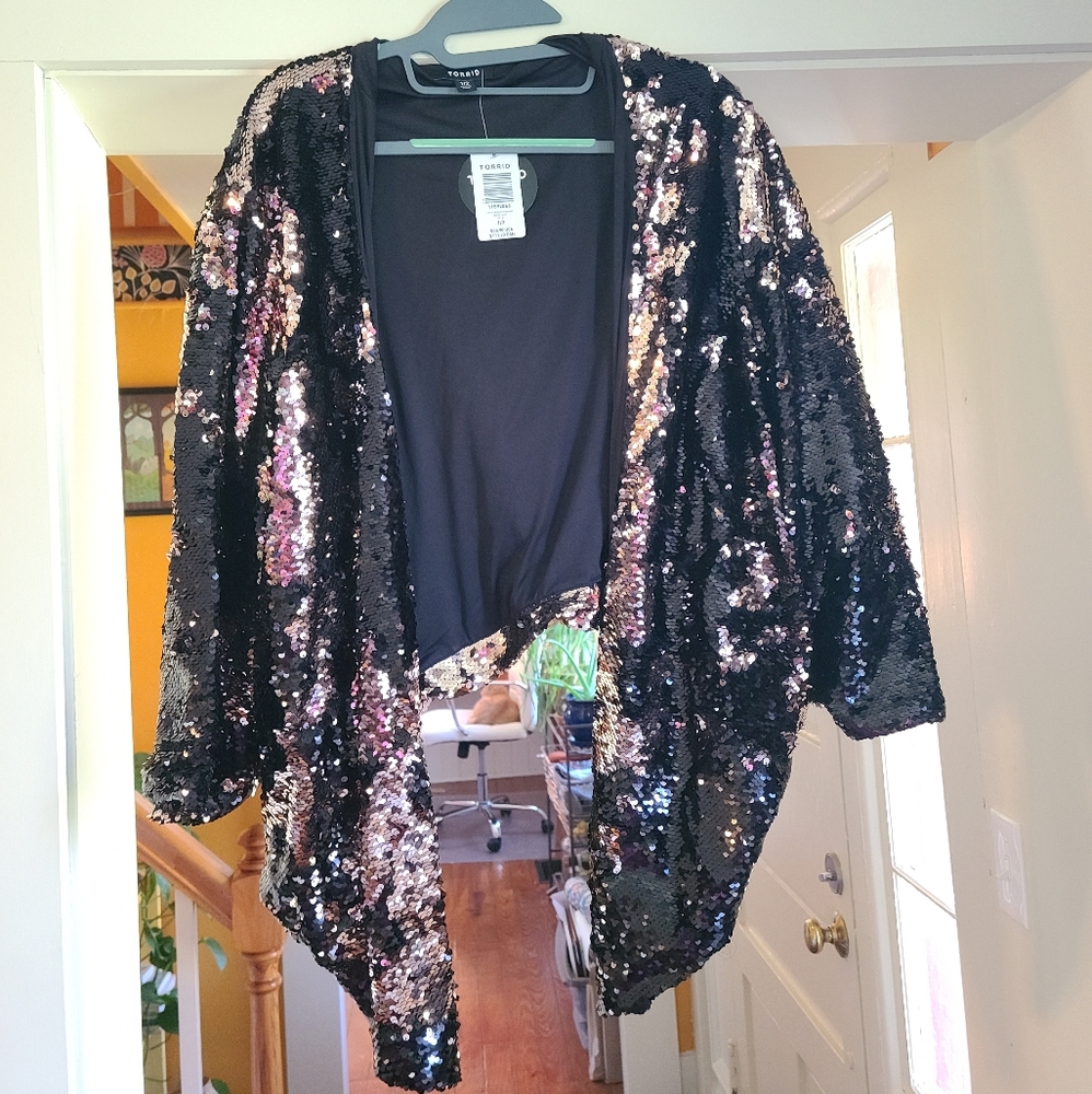 Sequined Crop Jacket